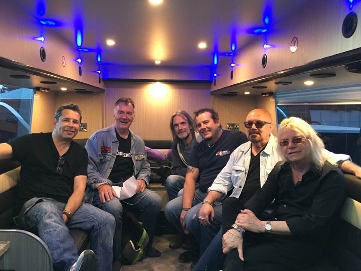Steve on the Magnum Tour Bus 2018